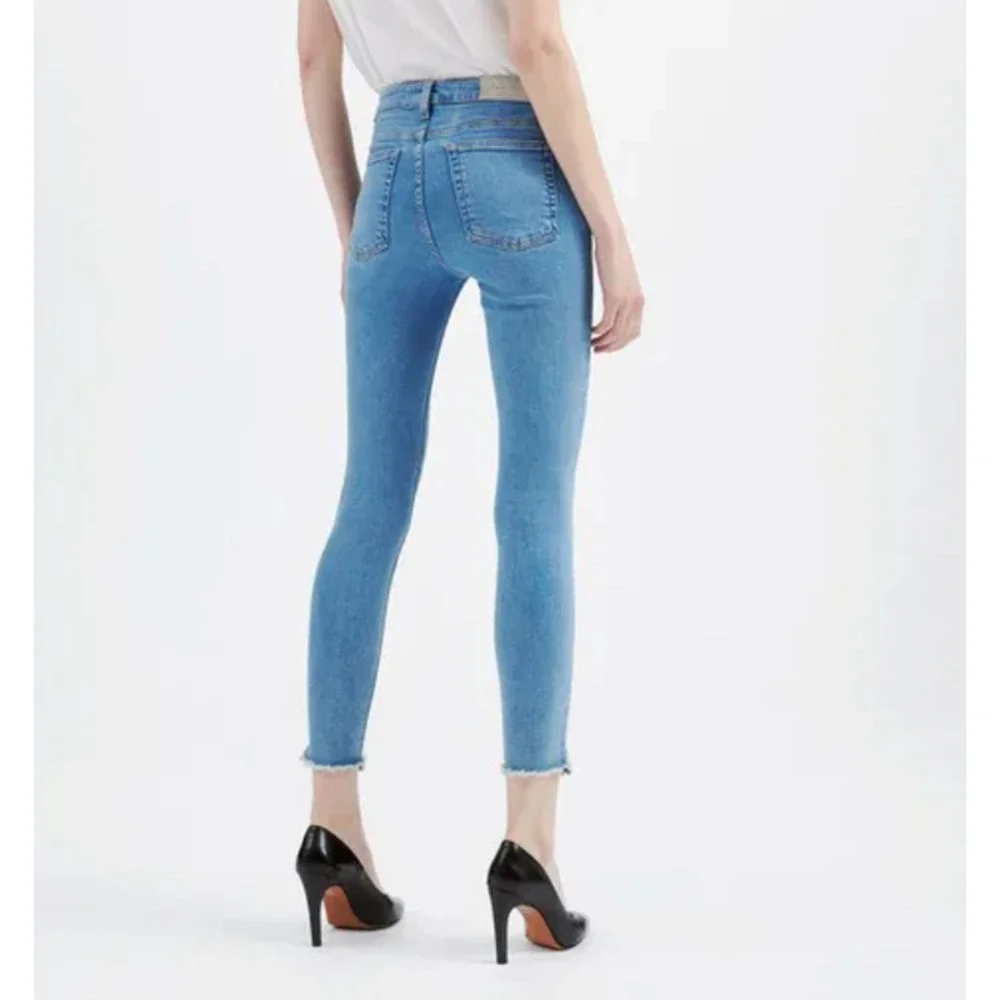 IRO Jeans Light Wash Raw Hem High Rise Skinny Sz 25
